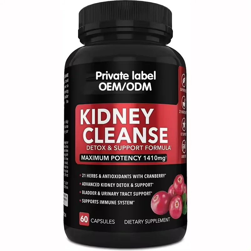 Private label Kidney Cleanse Detox Capsules Cranberry Juniper Buchu Extract Supplement Antioxidant Immune Support Capsule