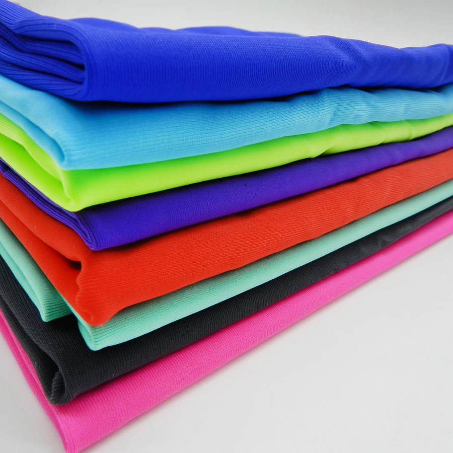 Multi-color light printed fabric single jersey recycled melange ethnic stretch fabric for yoga wear