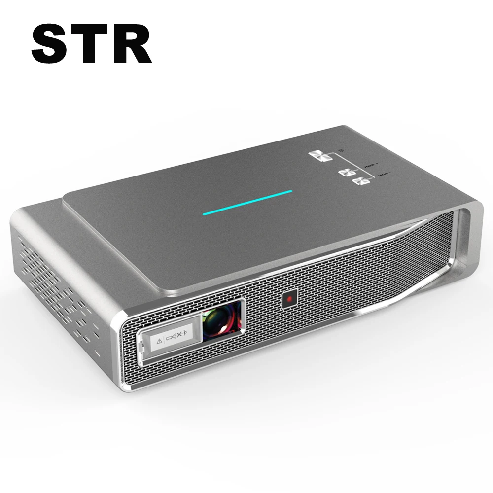 Android 9.0 4-core Home cinema movie beam 600 Ansi Lumens DLP LED 3D 4K HD laser short throw smart mini pocket projector