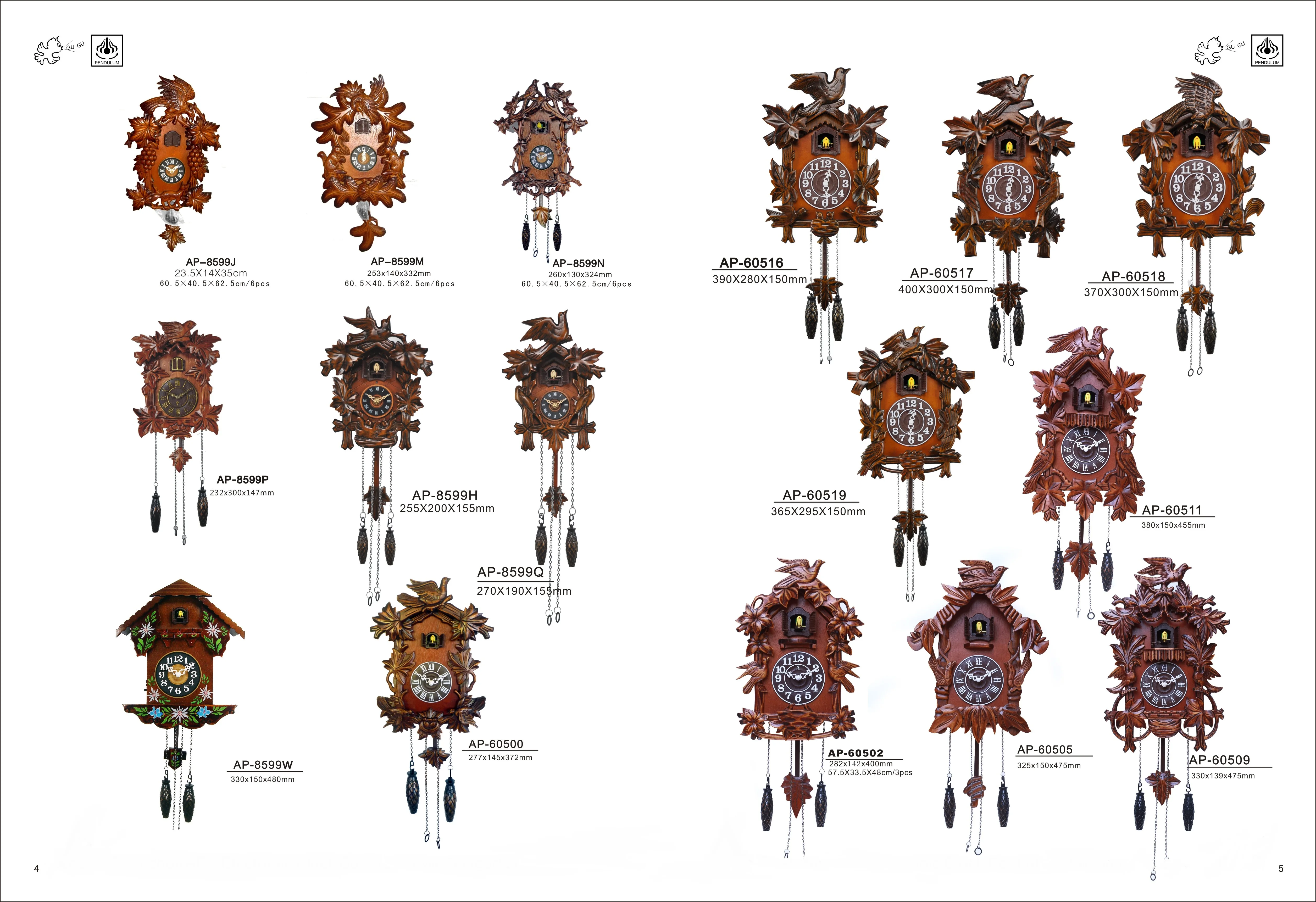 quartz cuckoo clock movement mechanism with bird come out YOUNGTOWN movement