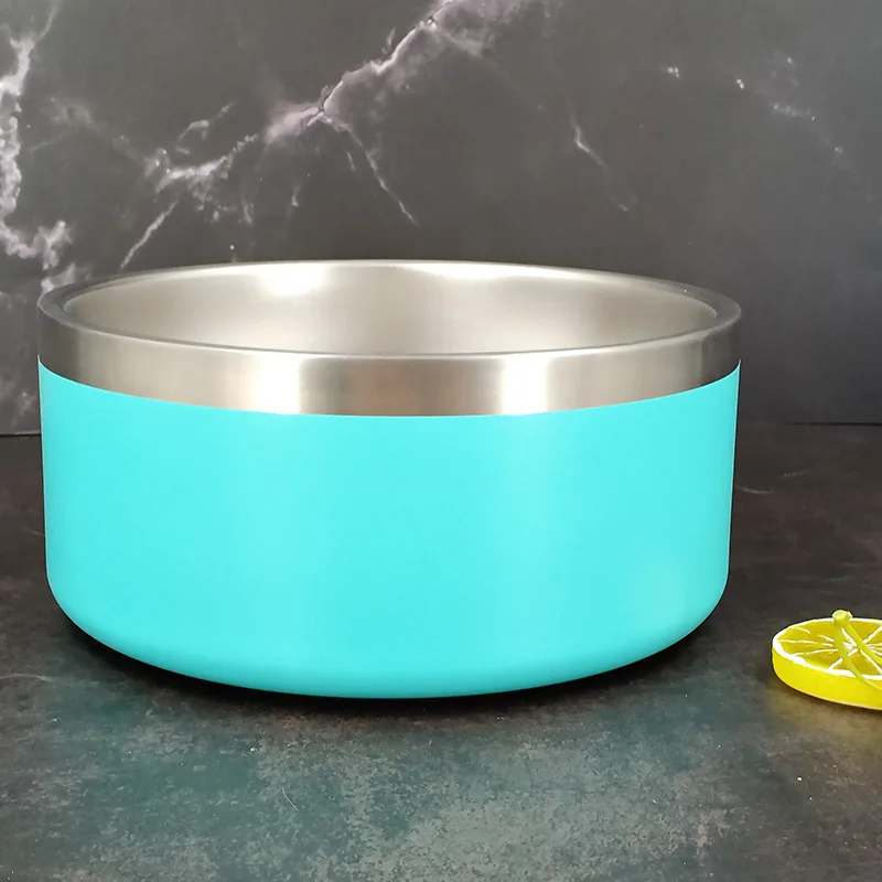 Double Wall Dog Bowl Slipper Platform 304 Stainless Steel Customized Package for Dogs Sustainable
