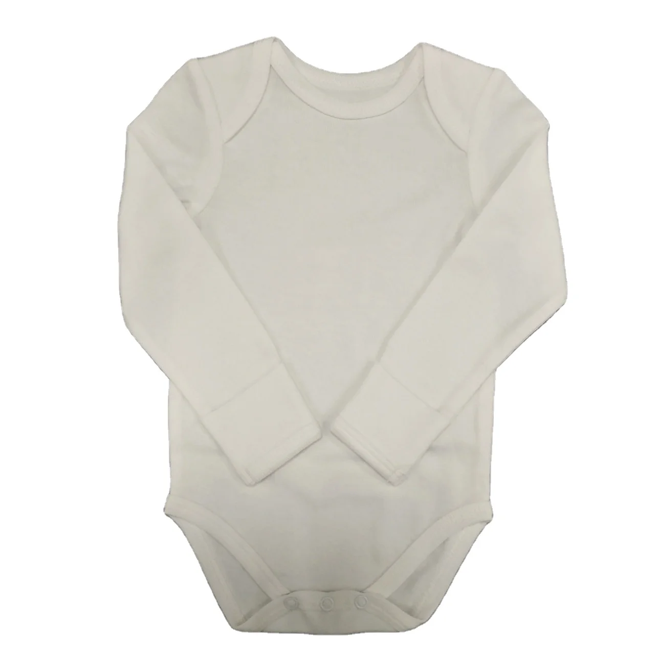 
100% Organic Cotton plain newborn Baby Unisex Rompers long sleeve jumpsuit super soft for baby 