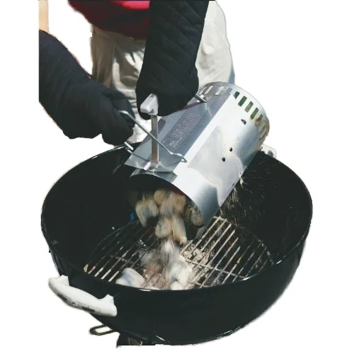 Auplex steel Hot Selling Barbecue Point Carbon Barrel bbq accessories Lighter charcoal chimney starter