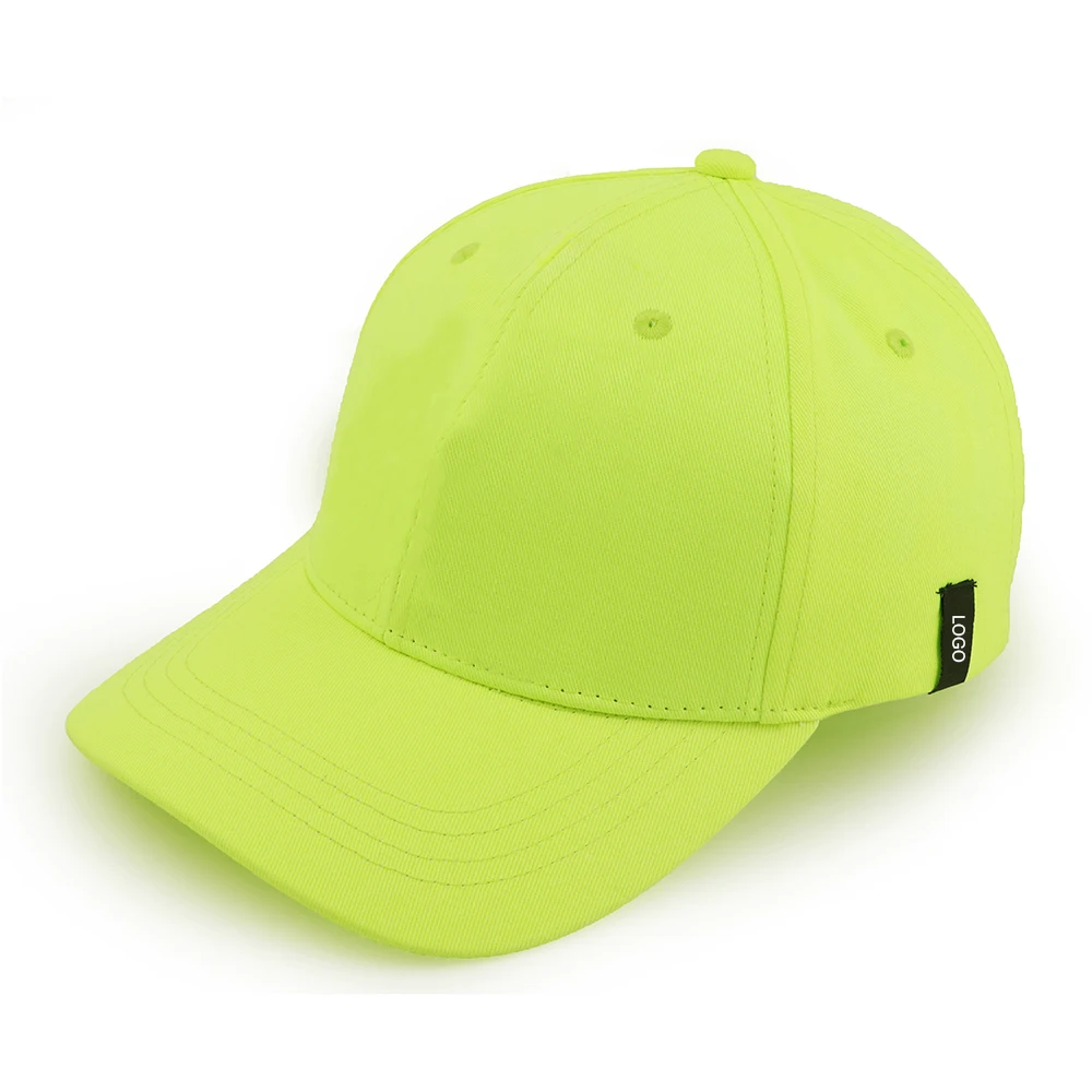 Custom Logo Blank Fluorescent Neon Yellow Cap Trucker Caps Neon Green Embroidery Fluorescent Hat
