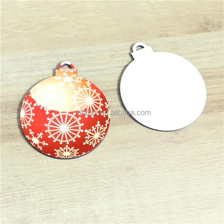 MDFSUB shipped in 3 days Christmas Tree DecorationSublimation Ornament Wood Ornaments Blank Sublimation Mdf Christmas Ornament