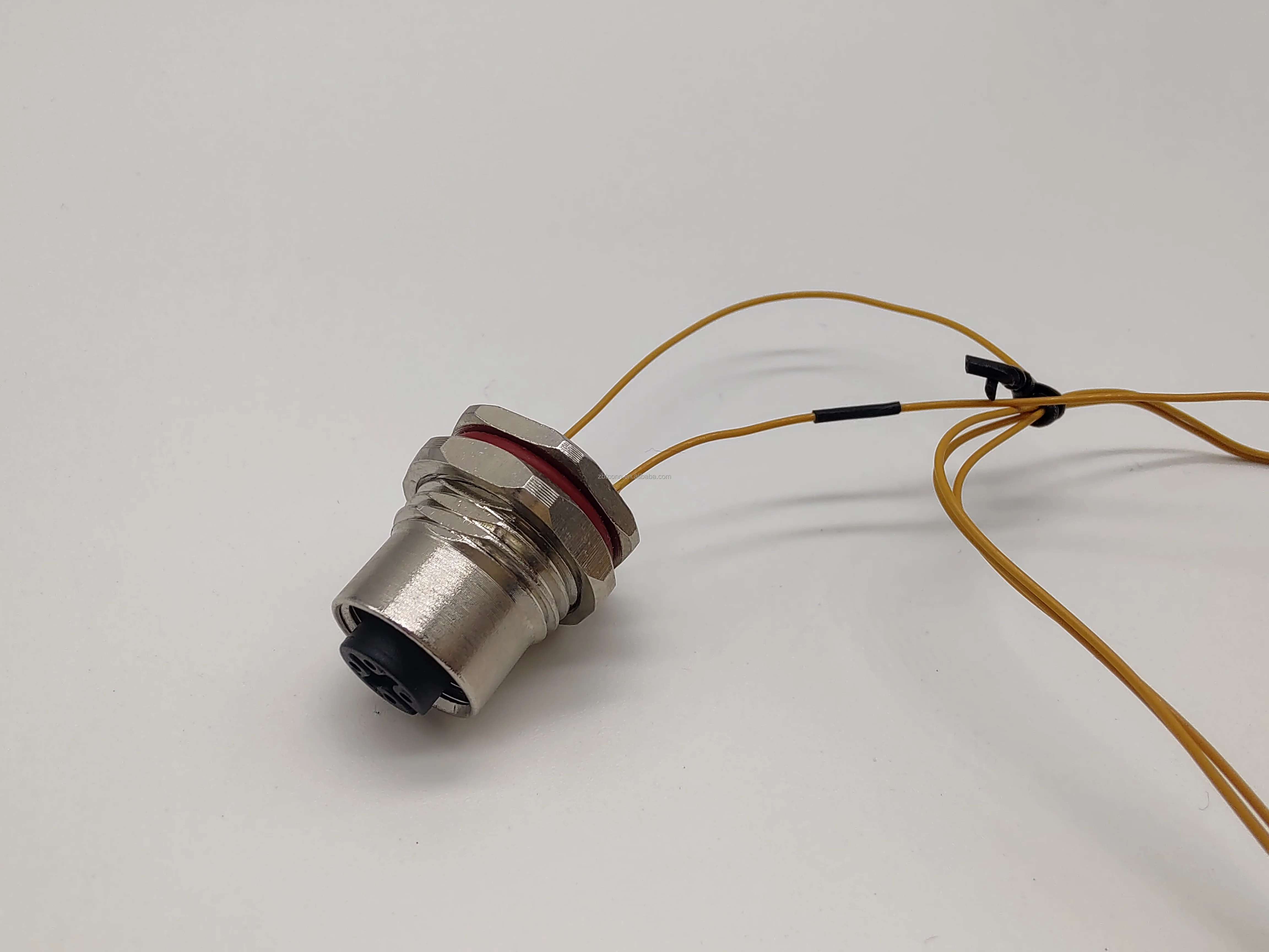 M12 5pins waterproof bulkhead connector cable assemblies M12 right angle injection molding connector