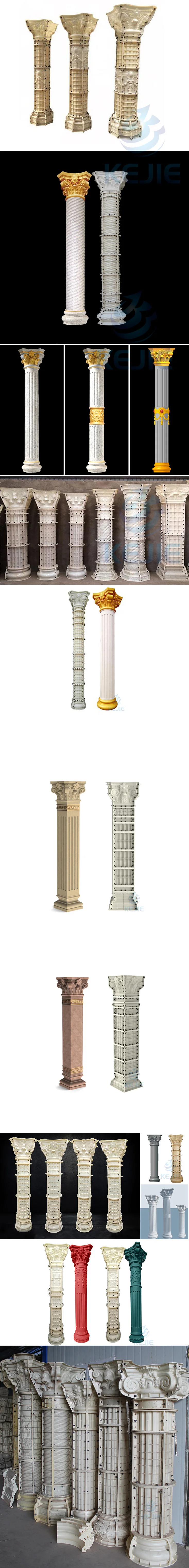 Factory precast plastic balcony baluster mold and roman vase column pillar mould for concrete
