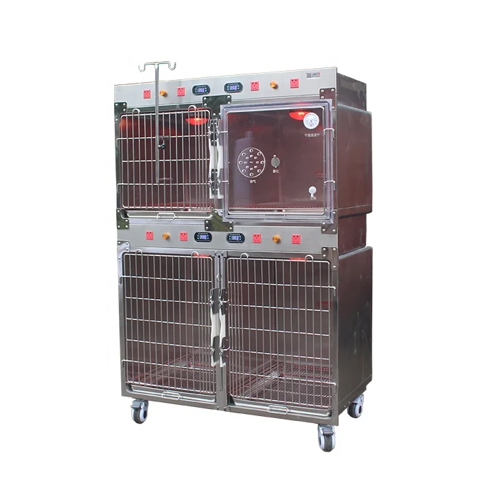 Dog Kennel Cage with oxygen chamber for Veterinary Clinic Equipment