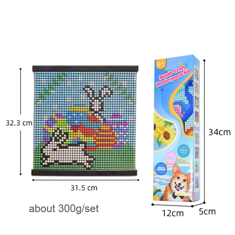 High quality new style without ironing mesh canvas diy fuse perler hama beads 5mm