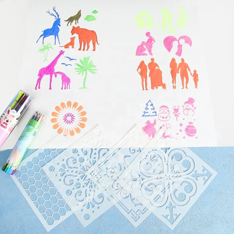 Reusable DIY Wall Painting Stencil Custom Design Wall Stencils For Home Decor