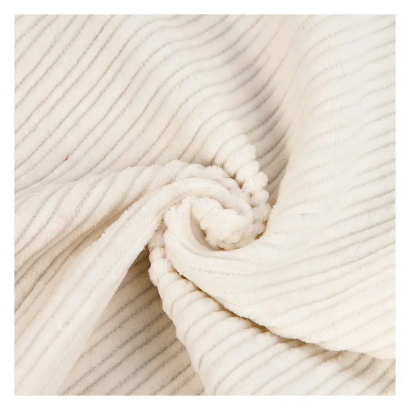 
Skin friendly and comfortable 8W large and small walecorduroy elastic fabric Home textile striped flannel 