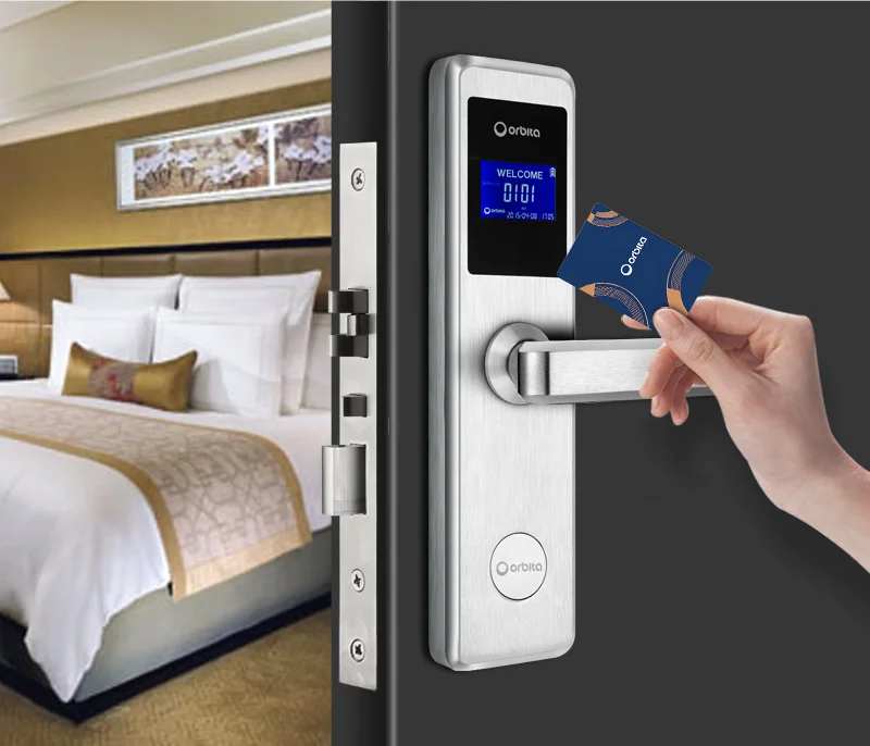 Orbita waterproof smart fingerprint card key door lock electronic lock for hotel for front door wi-fi zigbee