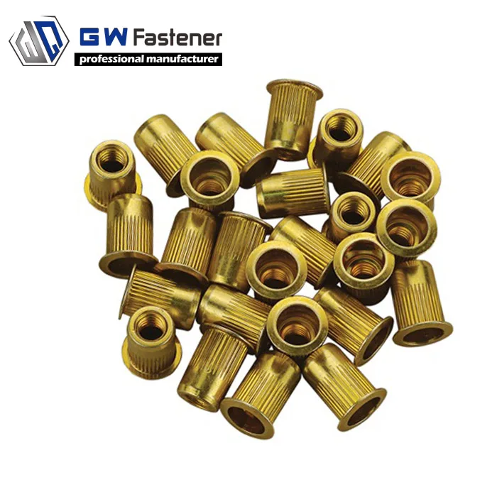 Стальные плоские головки накатанные корпус тонкие стены ребристые большие фланцевые заклепки гайки
