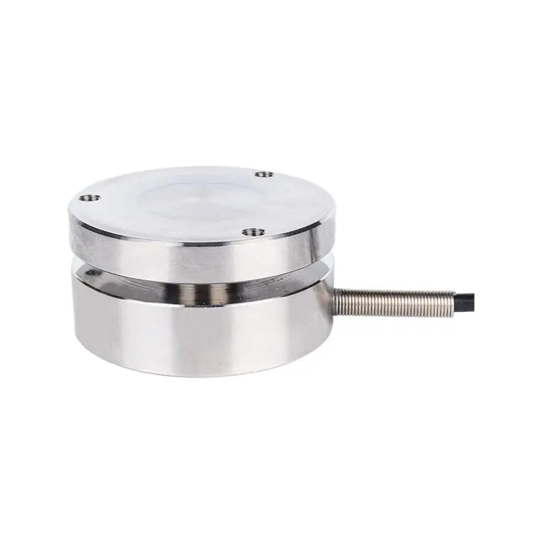 Flange mounted 1T mini compression load cell flat membrane box 10kg 500kg force sensor transducer for lab research