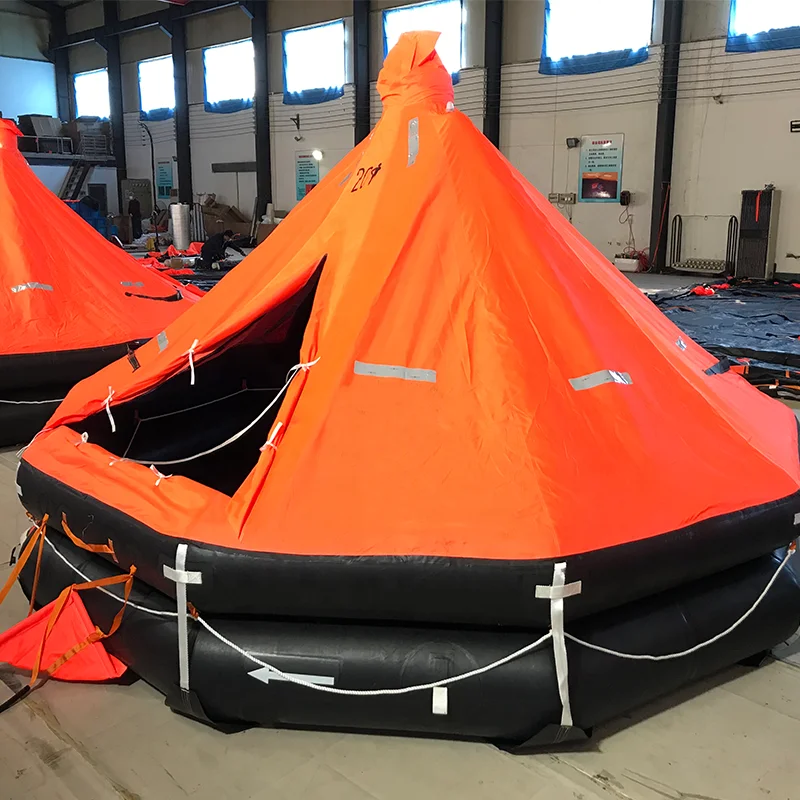 Marine D Type Life Raft Inflatable Davit Launched Liferaft with Emergency Pack Chinese Supplier