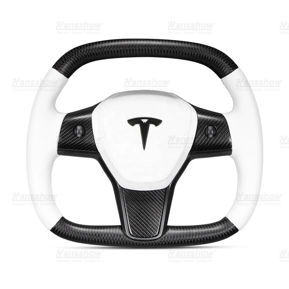 New Design Model 3 Y Cybertruck Steering Wheel For Tesla Model 3/ Model Y Car Steering Wheel Upgrade