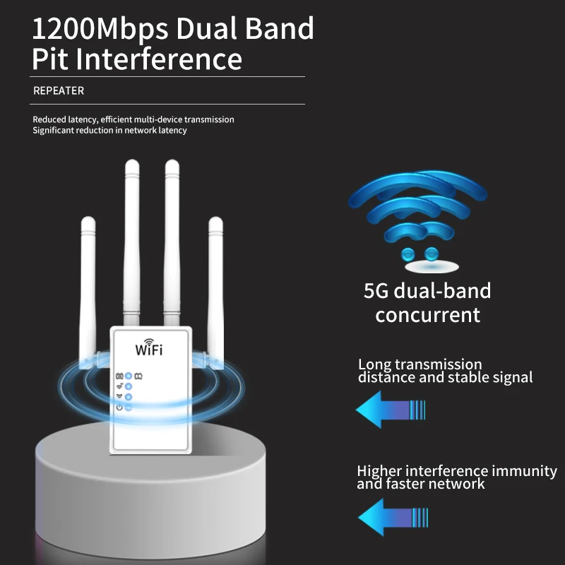 Wifi Range Extender 5G Internet Booster 1200M 5W Amplifier Board Wifi Mi Wifi Range Extender Ac 1200