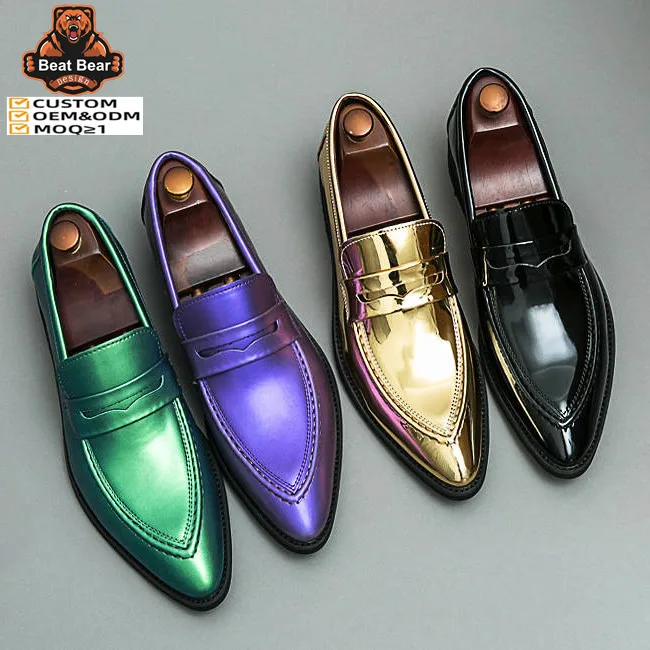Factory supplier Men Fashion Oxford Dress Shoes Male Well-dressed Gentleman Handcrafted Footwear Breathable Formal Wedding Shoes