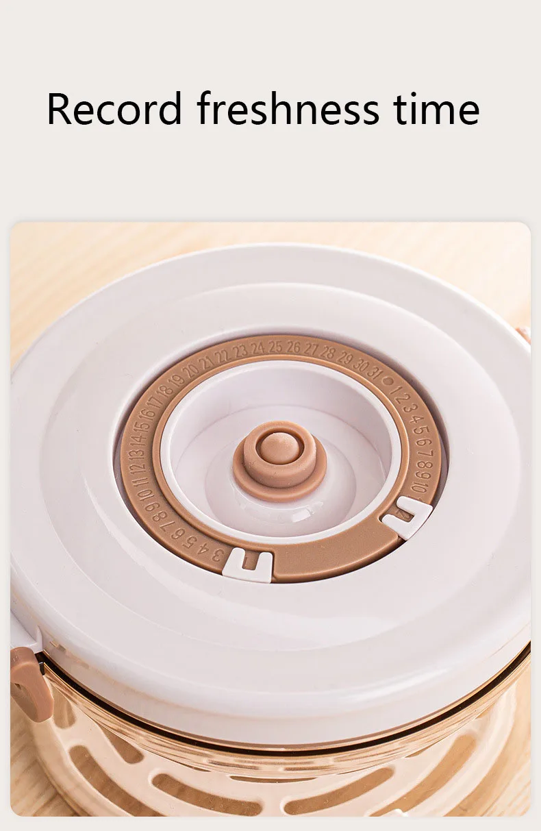 New Arrival Functional 1.05L Kitchen Supplies Storage Container Vacuum Sealed Jar Transparent Food Liquid Preserver With PP Lid