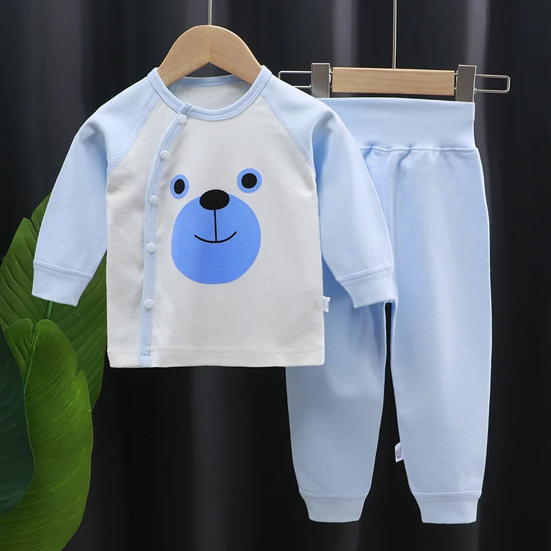 Spring And Autumn New Born Baby Clothes Set Cotton Boneless Children Baby Boy Clothing Home Wea