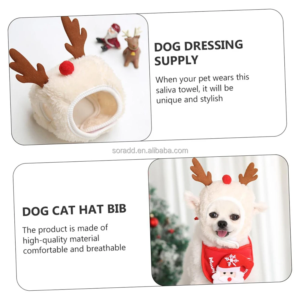 Pet Costume Cute Puppy Cosplay Hat Dress Dog Party Photoshoot Headdress Furry Friends christmas pet clothes
