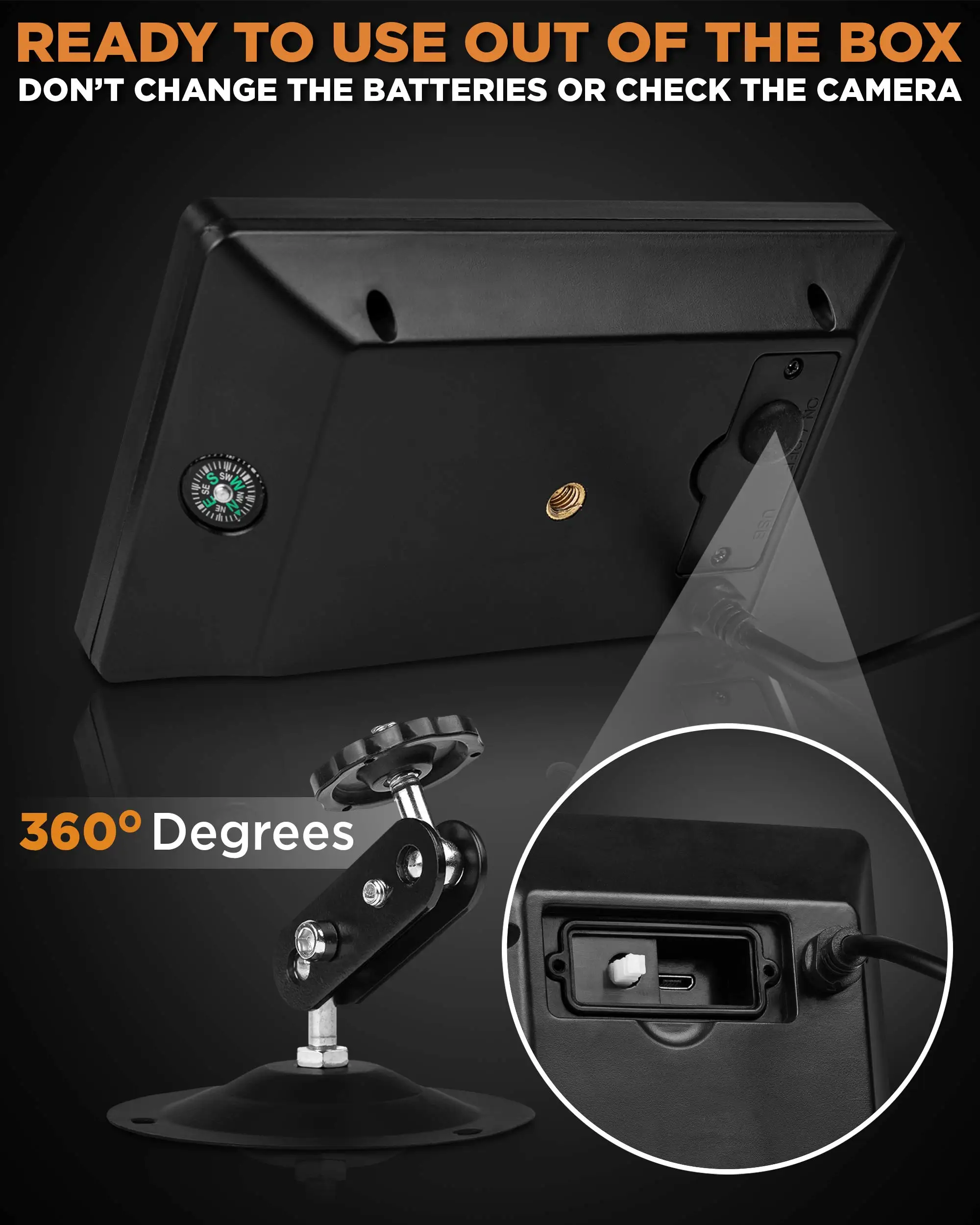 Game Trap Camera Power Supply Built In Battery Solar Panel For Hunting Camera