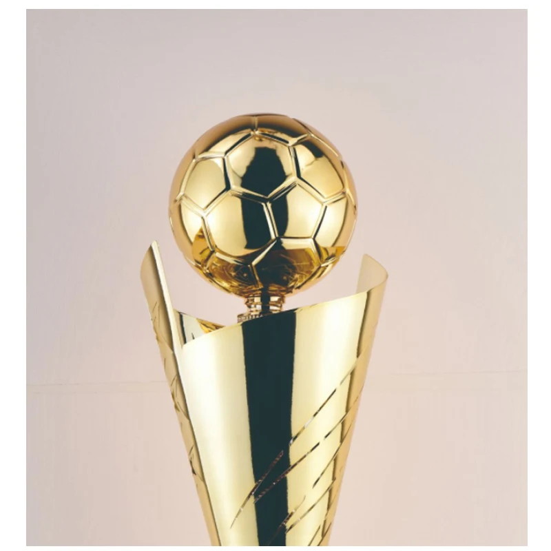 High Quality Metal Gold Silver Bronze Custom Logo football Trophy Award Cup sports trophy