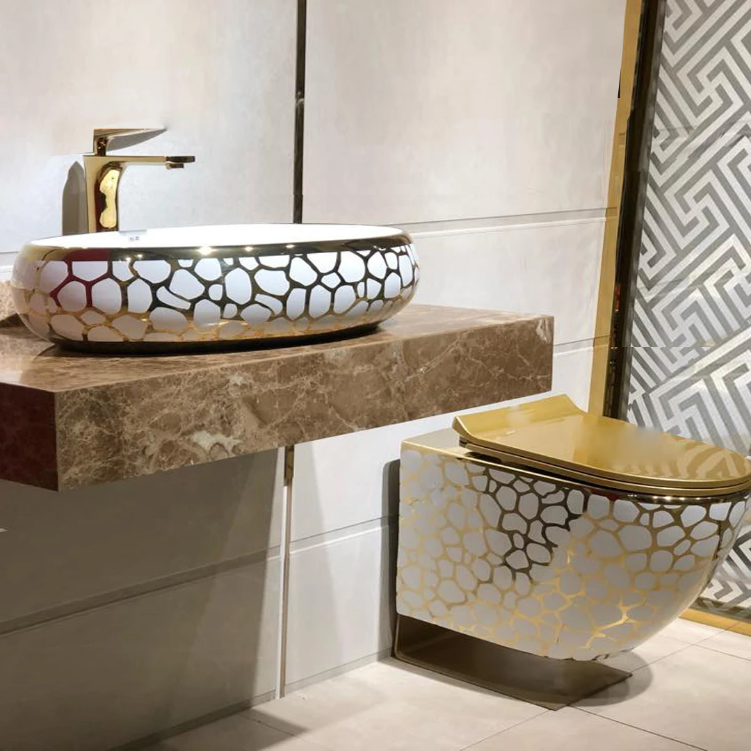 Terrazzo basin with stand WC bidet toilet rinsing  lavabo  kitchen bath vanity unit counter top commode  vessel bottle sink set