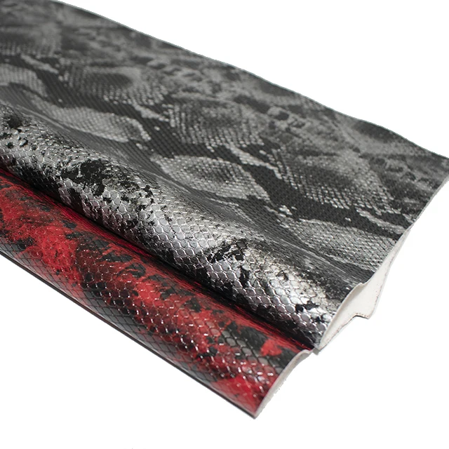 Snakeskin Leather for Bag lower Prices Leather Embossed Shoes Sofa PU