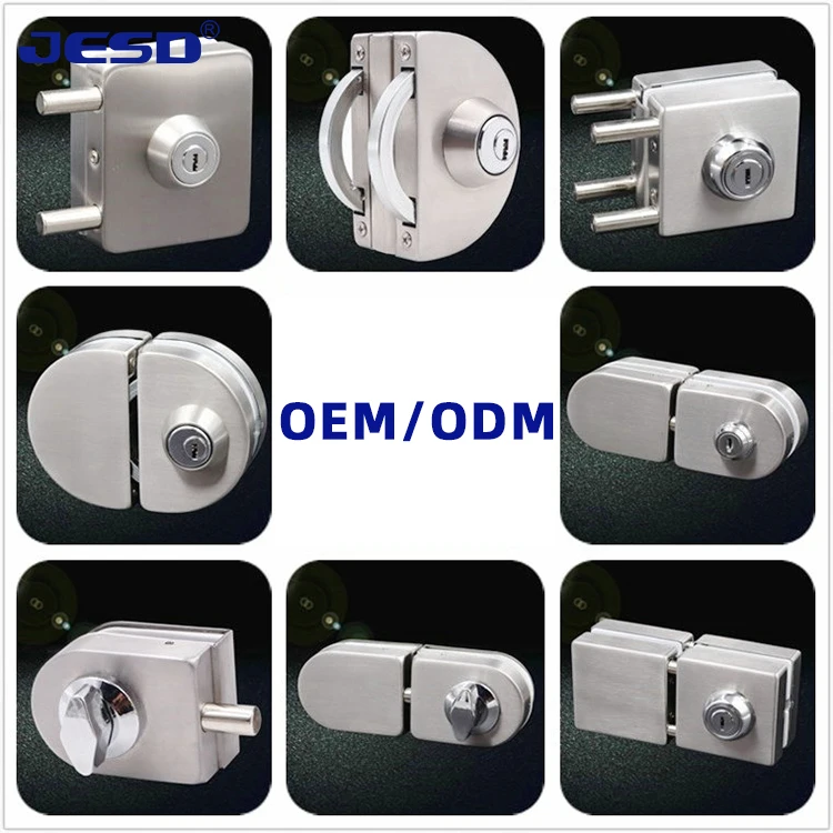 Modern Stainless Steel Sliding Glass Door Lock Elegant Aluminium Accessory for Home Office Dining Installation