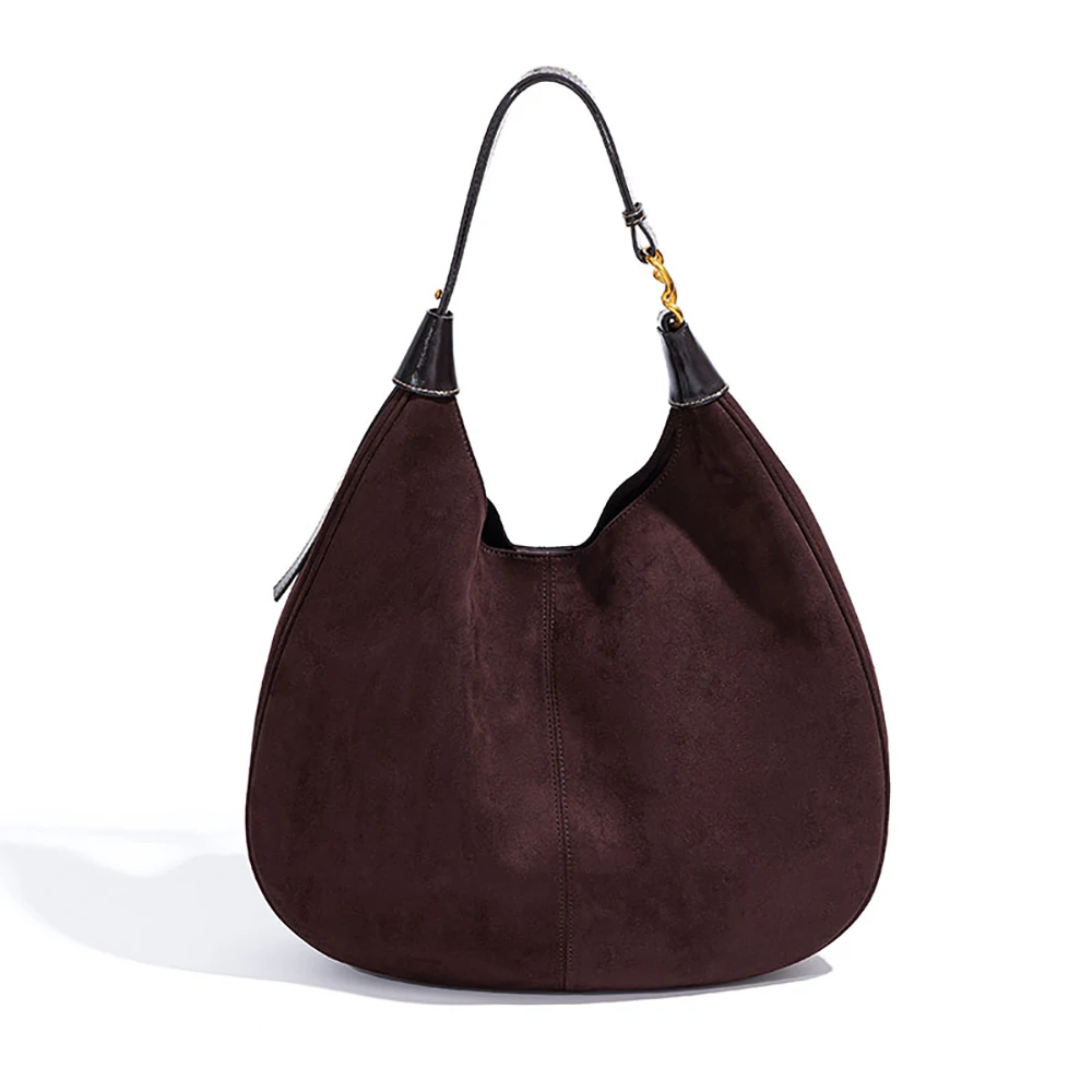 Large useful suede leather tote bag Big vegan leather soft smooth lady big handbag High-end lady handbag