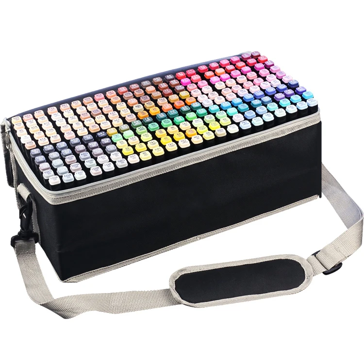 
OEM Custom Logo Black Penholder 80 Colors Dual Tip Paint Permanen Alcohol Markers Wholesale Marker Pen Price Marker Pen Pens Set 