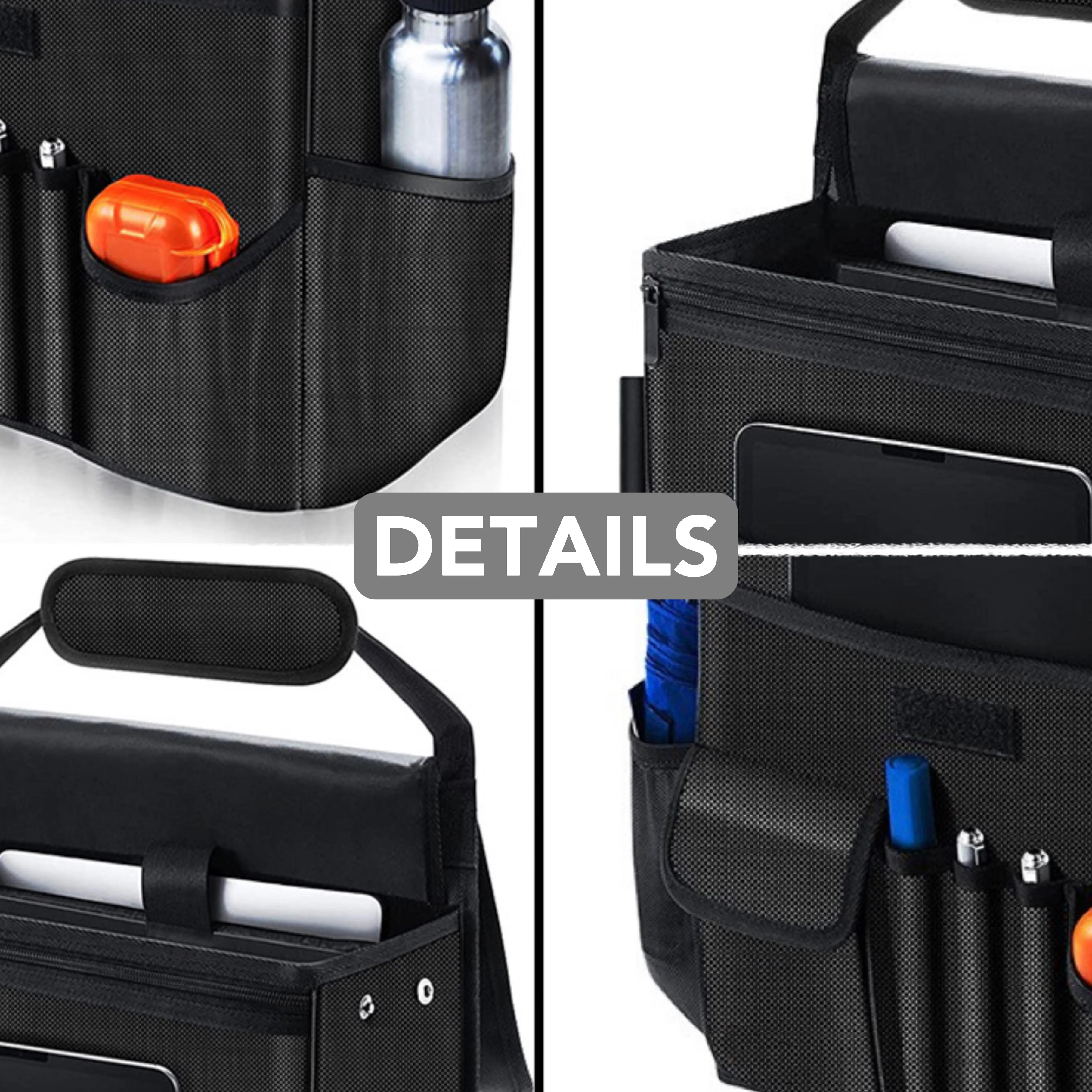 Car Organizer Bag Storage iPad Holder Back Seat Organizer Waterproof Car Backseat Organizer with Touch Screen Tablet Holder