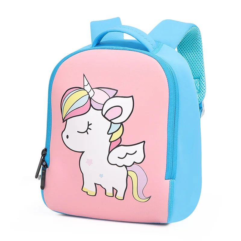
KAMIDA Customized Neoprene Bagpack Mini Cartoon Toddler School Bag Baby Things Cute Unicorn Nursery Kids Backpack 