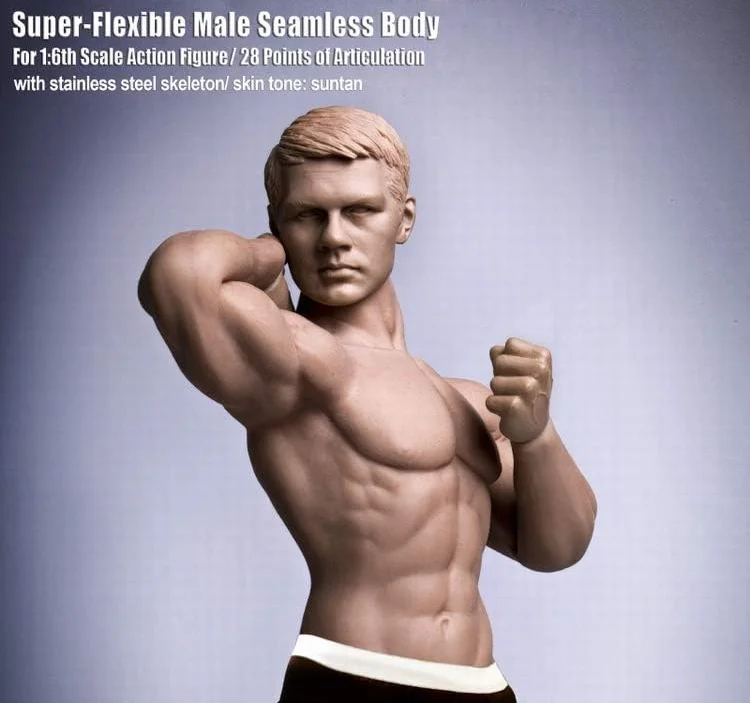1/6 Scale Muscle Man Action Figure Body 12 Inch Super Flexible Collectible Figure Dolls