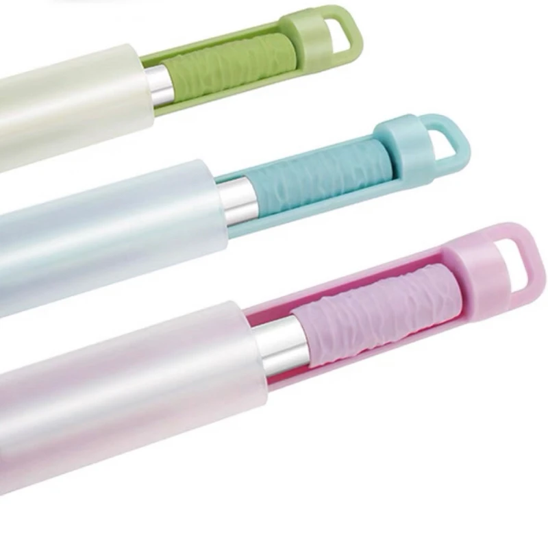 Silicone stainless steel straw can be reused environmentally friendly adult portable non-disposable folding