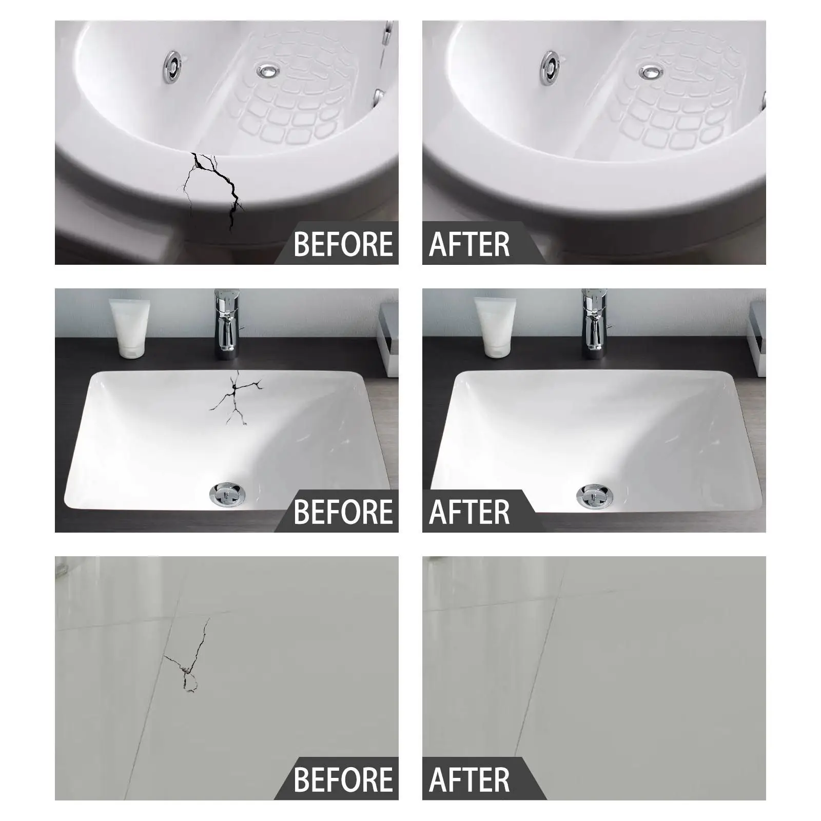 Jaysuing Ceramic tile repair agent Ceramic paste tile glue Strong adhesive toilet marble pit glaze repair