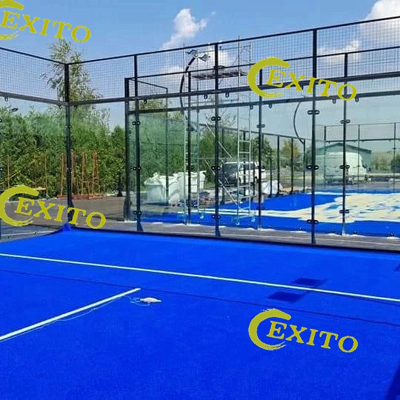 OSI Good Quality Twice Powder Coating Mixing Zinc Panoramic Padel Court for Sale