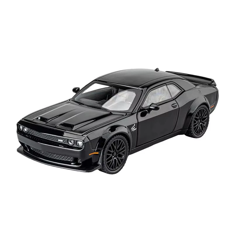 Custom logo SRT diecast 1:32 metal car shock absorber simulation sound and light pullback door open alloy car model