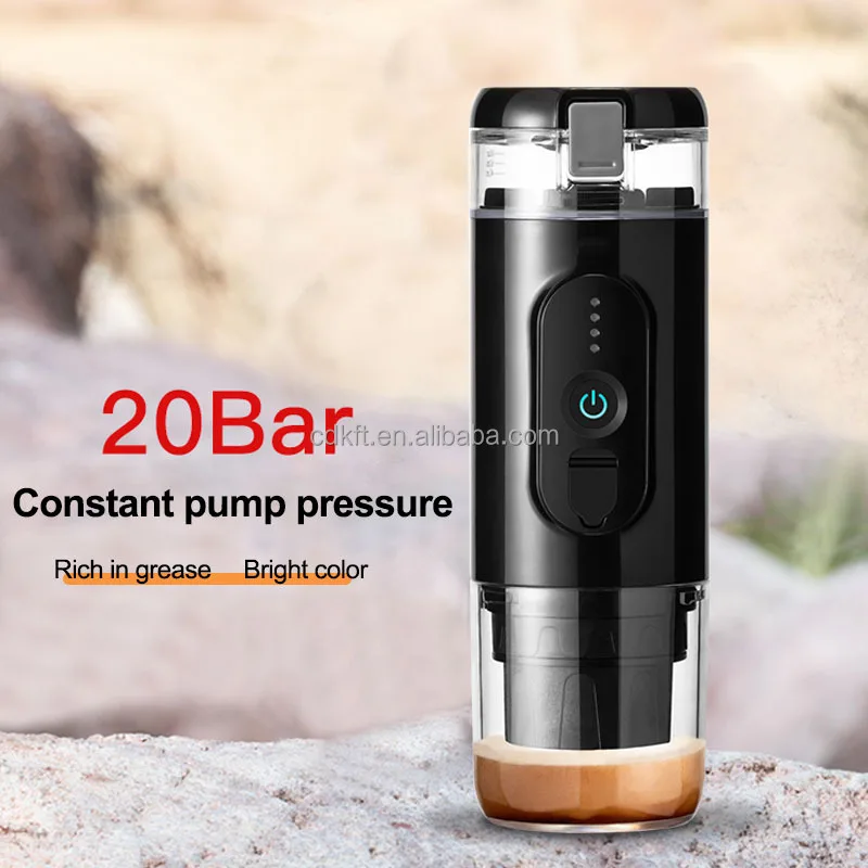 Professional electric capsule coffee machine with CE certificate with lithium battery 12v  hotel travel camping