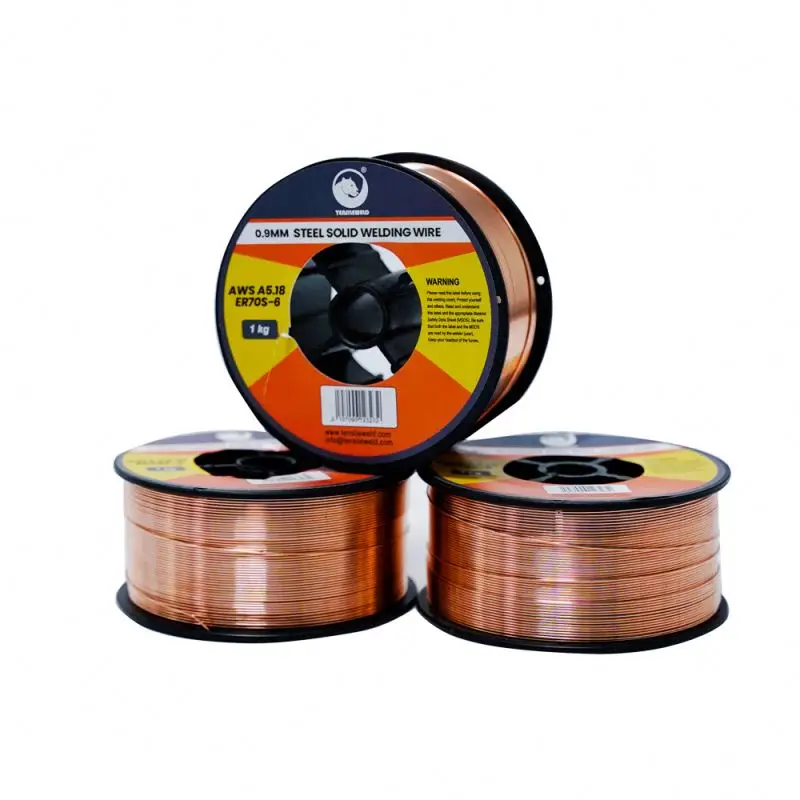 SG2 Co2 gas shield ER70S6 solid copper coated mig welding wire for welding industries factory price