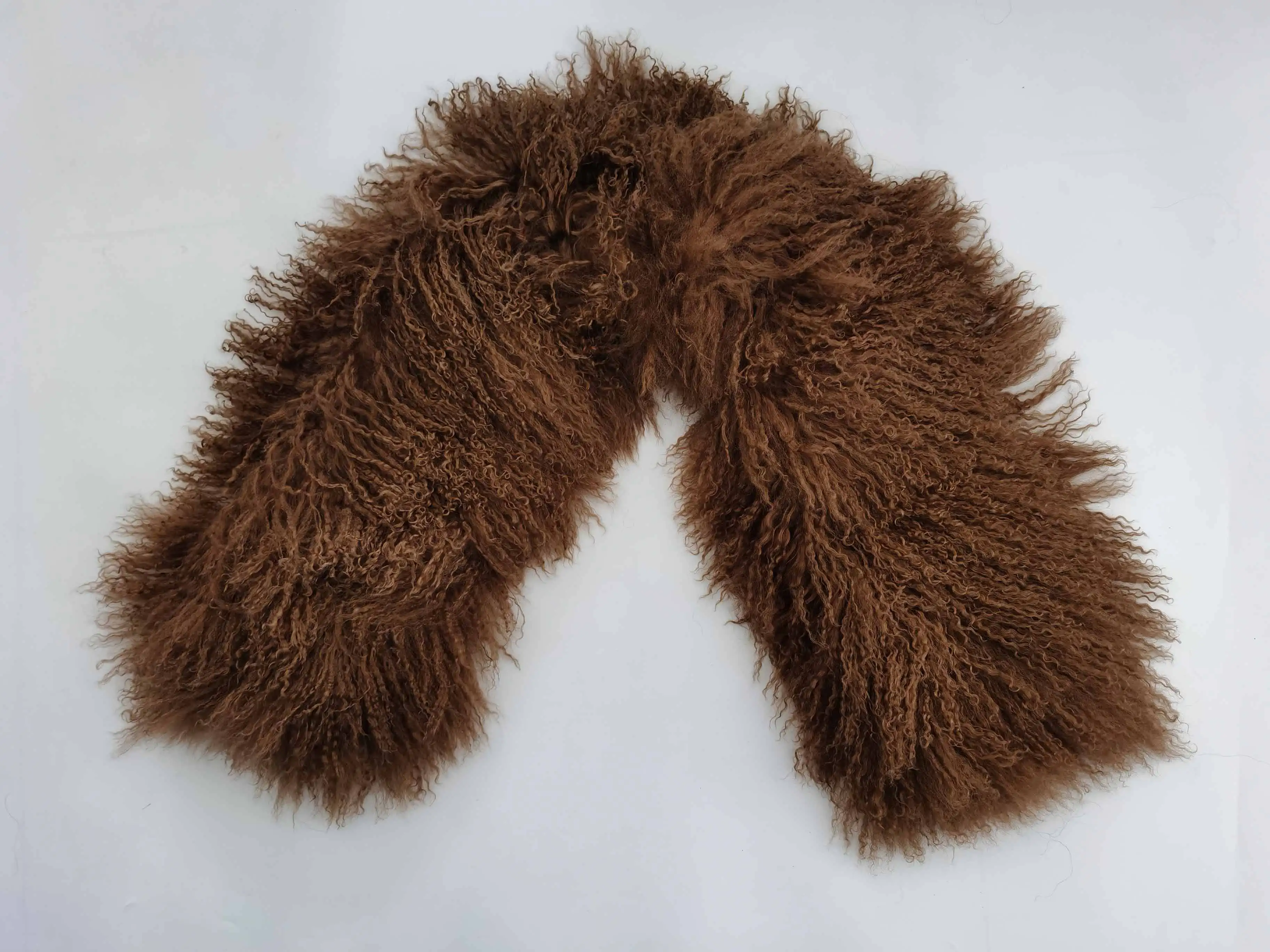 Real Tibetan Sheepskin Fur Scarf Winter Autumn Warm Real Mongolian Sheep Fur Shawl Women Long Curly Fur Scarf Ladies