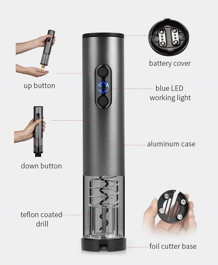 SUNWAY Trending 2023 Gadgets Wine Accessories Electric Wine Opener corkscrew Set Wedding Favors