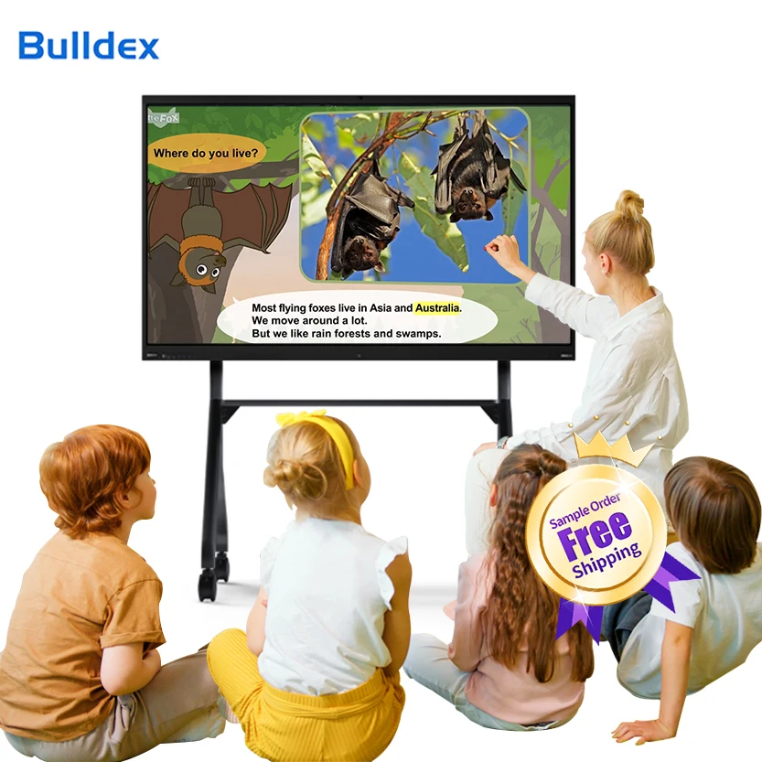 Bulldex Wholesale 55 inch LED projection touch screen All In One Flat Panels Smart Interactive Whiteboard