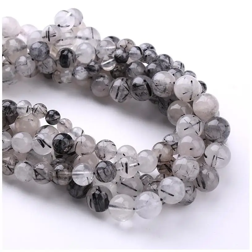 Loose beads natural black hair wafer beads creative handmade beaded jewelry accessories materials wholesale