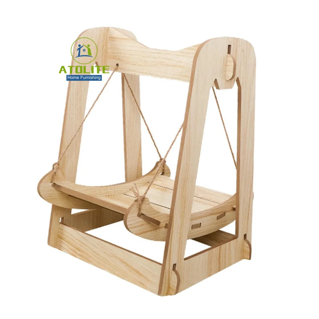 Hot Sale Wooden Cat Swing Hammock  Cat Beds For Kittens Indoor