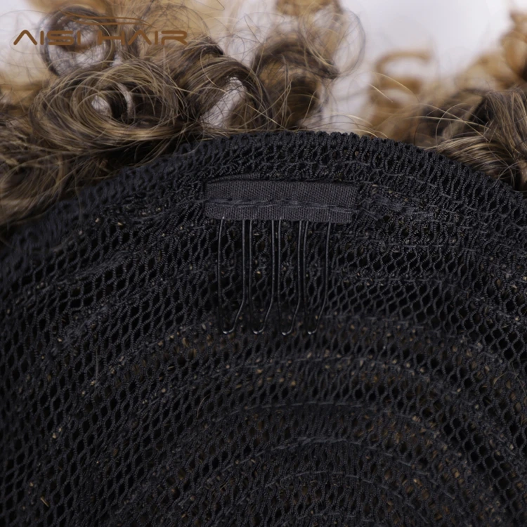 Кудрявые вьющиеся волосы Aisi Hair пучок для волос в стиле афро конского хвоста женщин на шнурке короткий Африканский шиньон с зажимом хвост