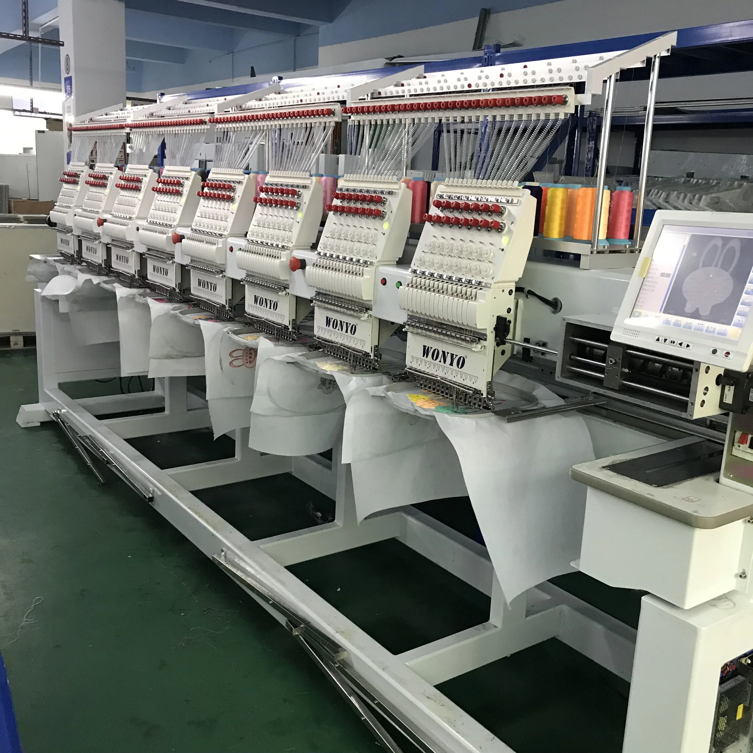 Maquinas Bordadoras Industriales Feiya 8 Head Embroidery Monogram Machine for logo Embroidery