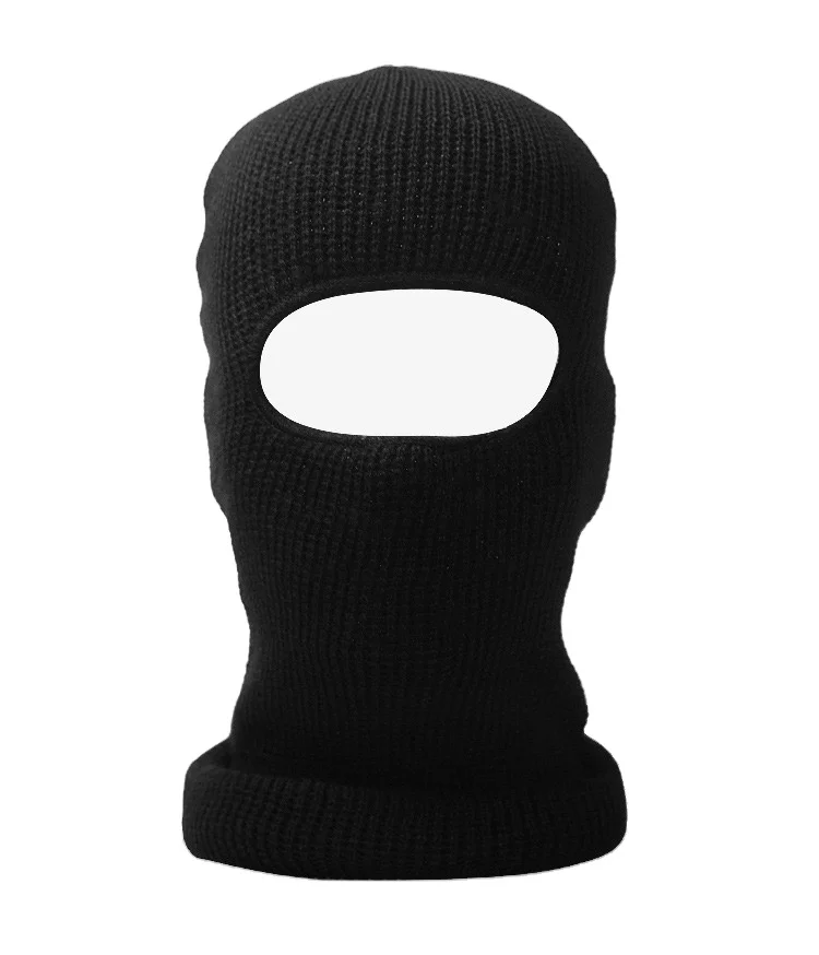 Wholesale Knitted Beanie Hat Adult 1 Hole Full Face Ski Masks Custom Balaclava  customized logo