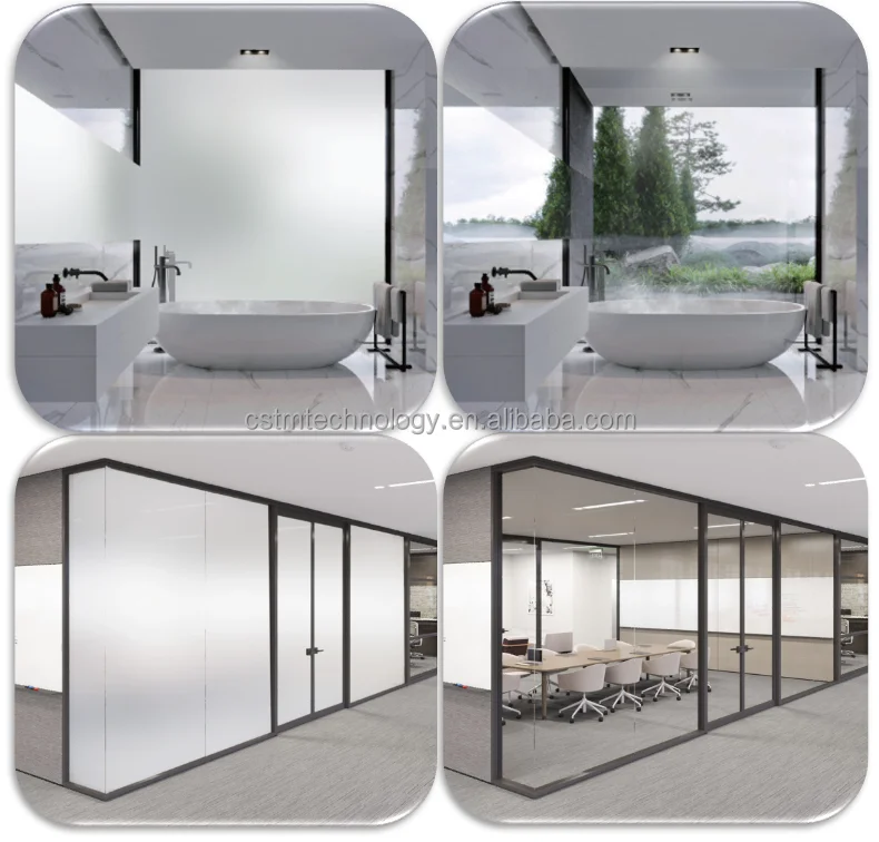 Прозрачное умное окно, Магическая стеклянная пленка, затемняющее умное стекло, pdlc пленка, офисное конфиденциальное переключаемое умное стекло